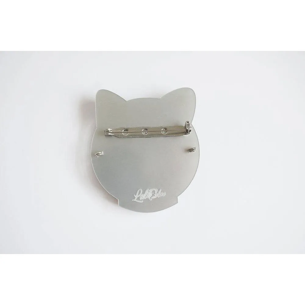 Fishbowl With Cat Brooch by Laliblue