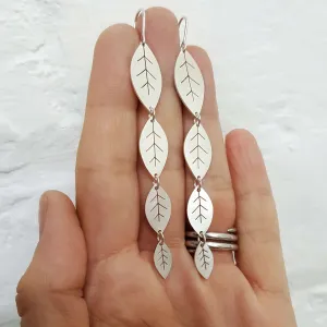Four Leaf Drop Earrings