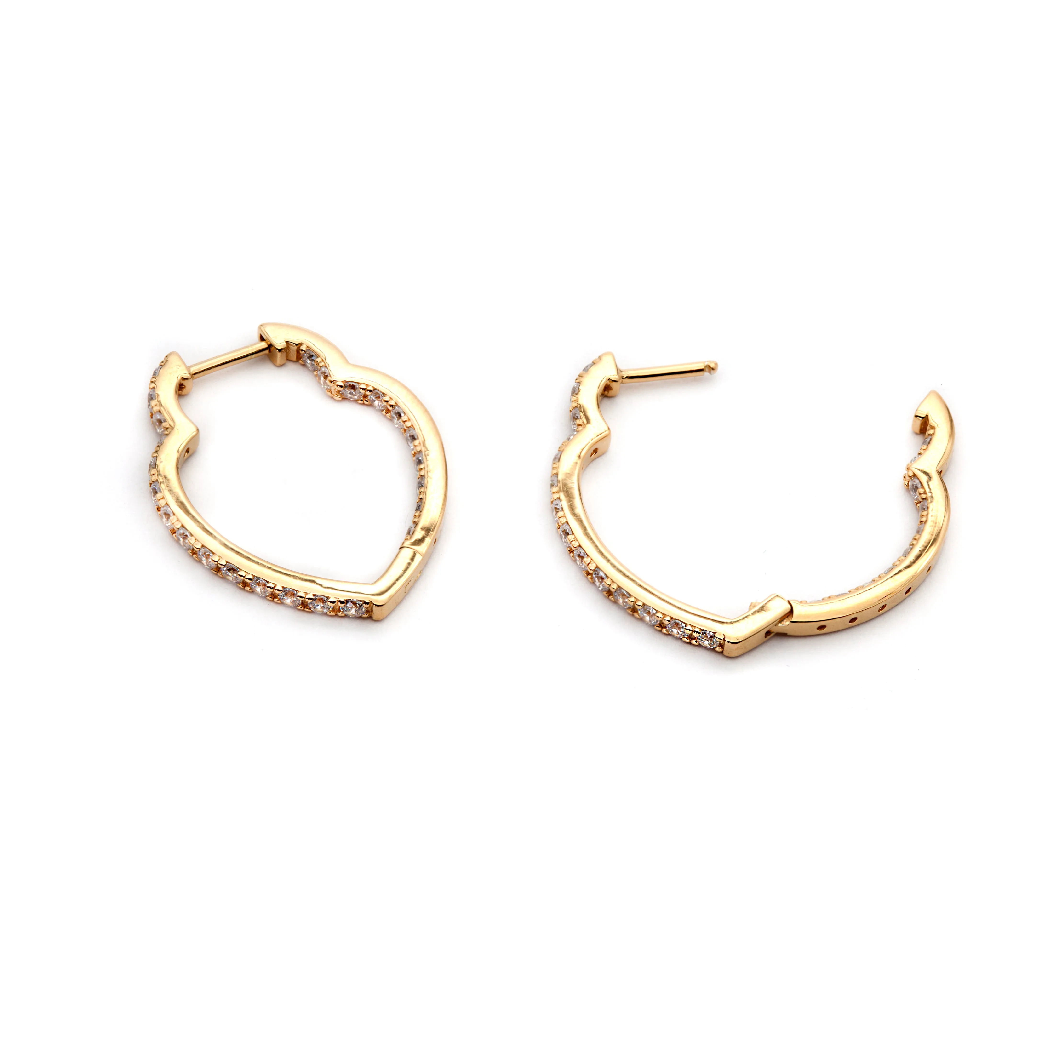 Gemstones Open Hoop Earrings