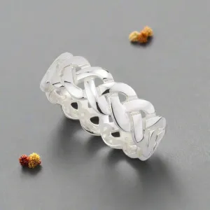 Gents Sterling Silver Trinity Band
