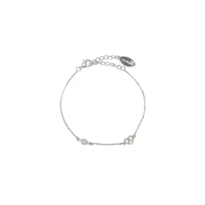 Georgini Natural Freshwater Pearl and Two Natural Diamond June Bracelet - Silver