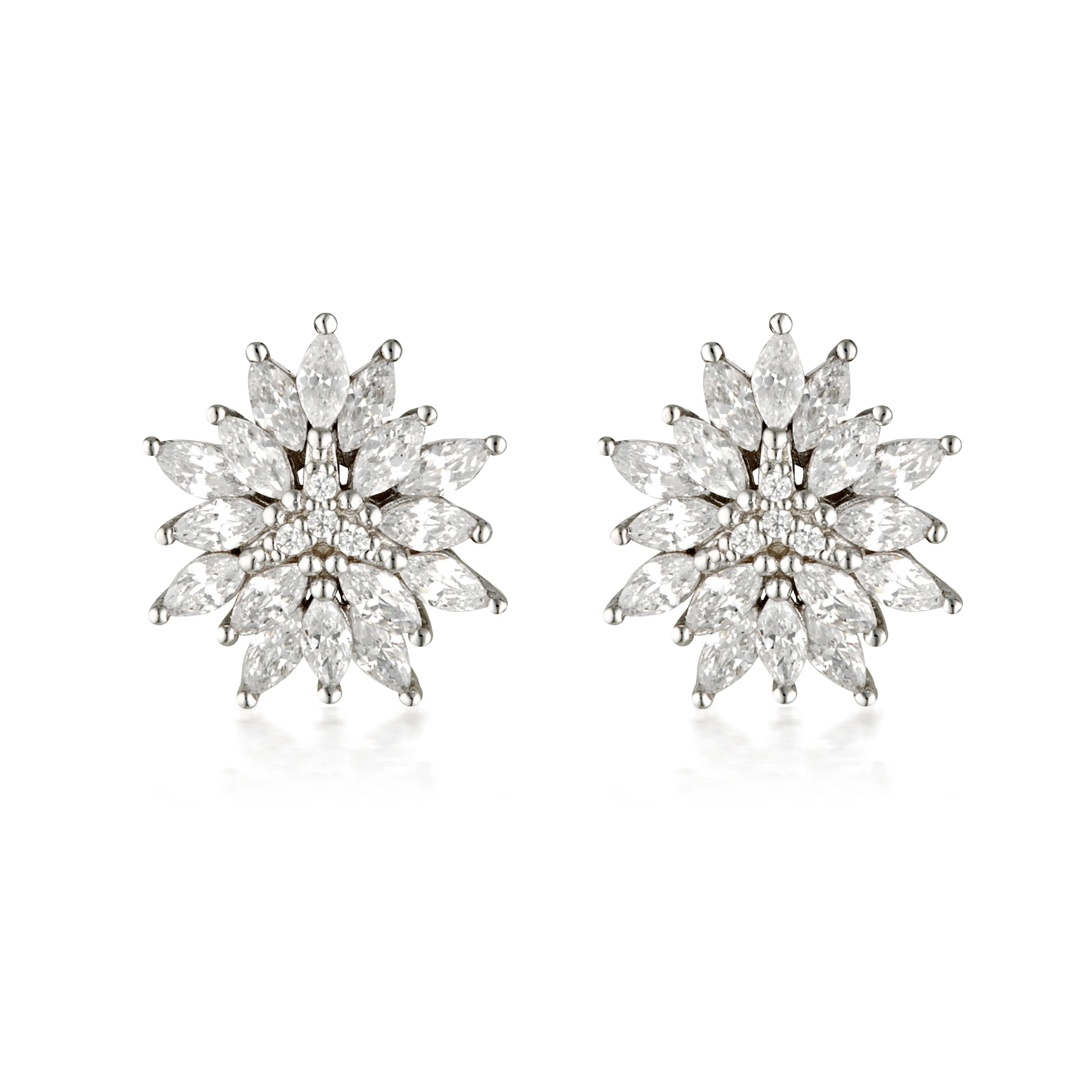 GEORGINI SUMMER SORBET PISTACHIO POMPOM EARRINGS SILVER