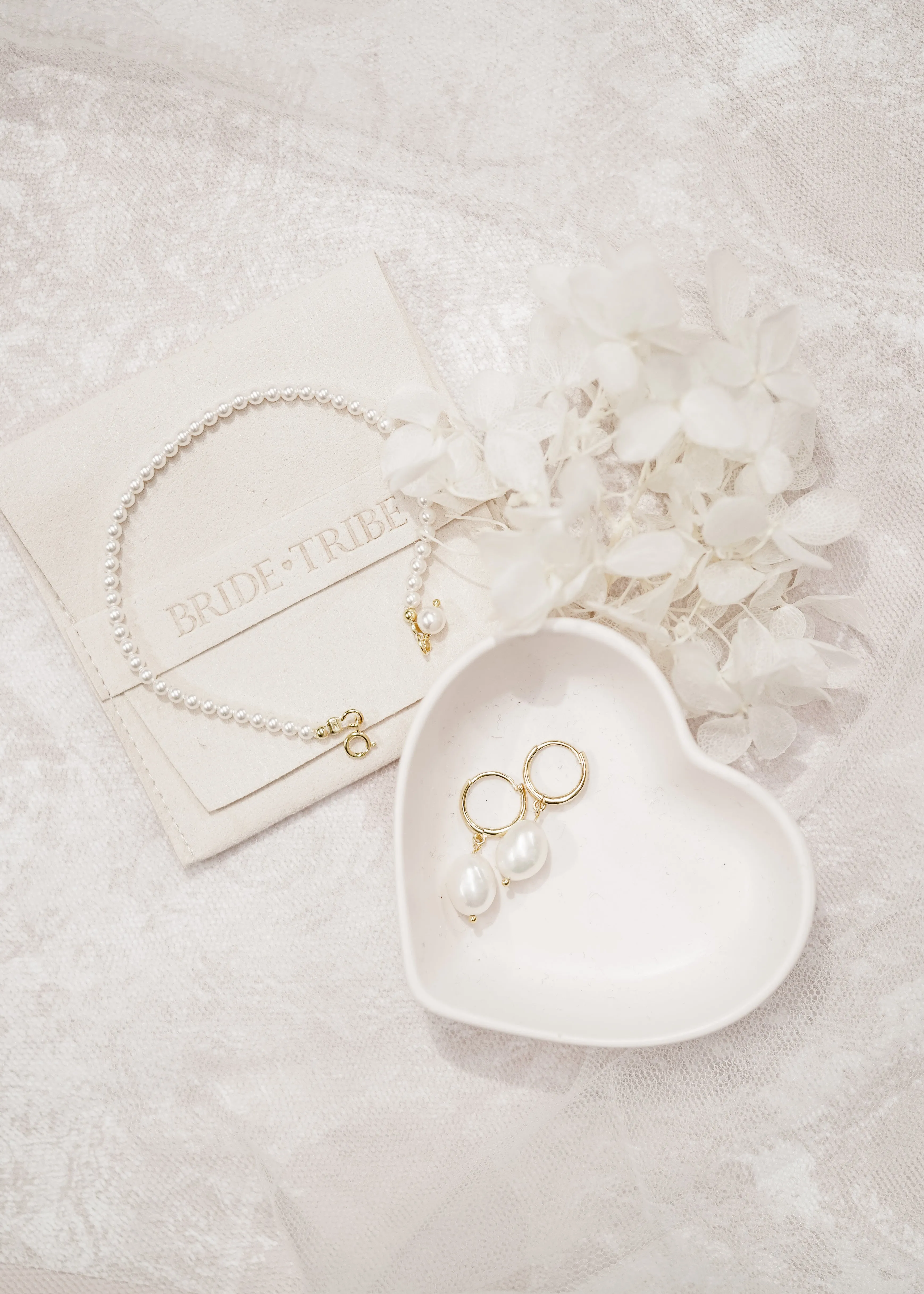 Gold Charlotte Baroque Pearl Earrings