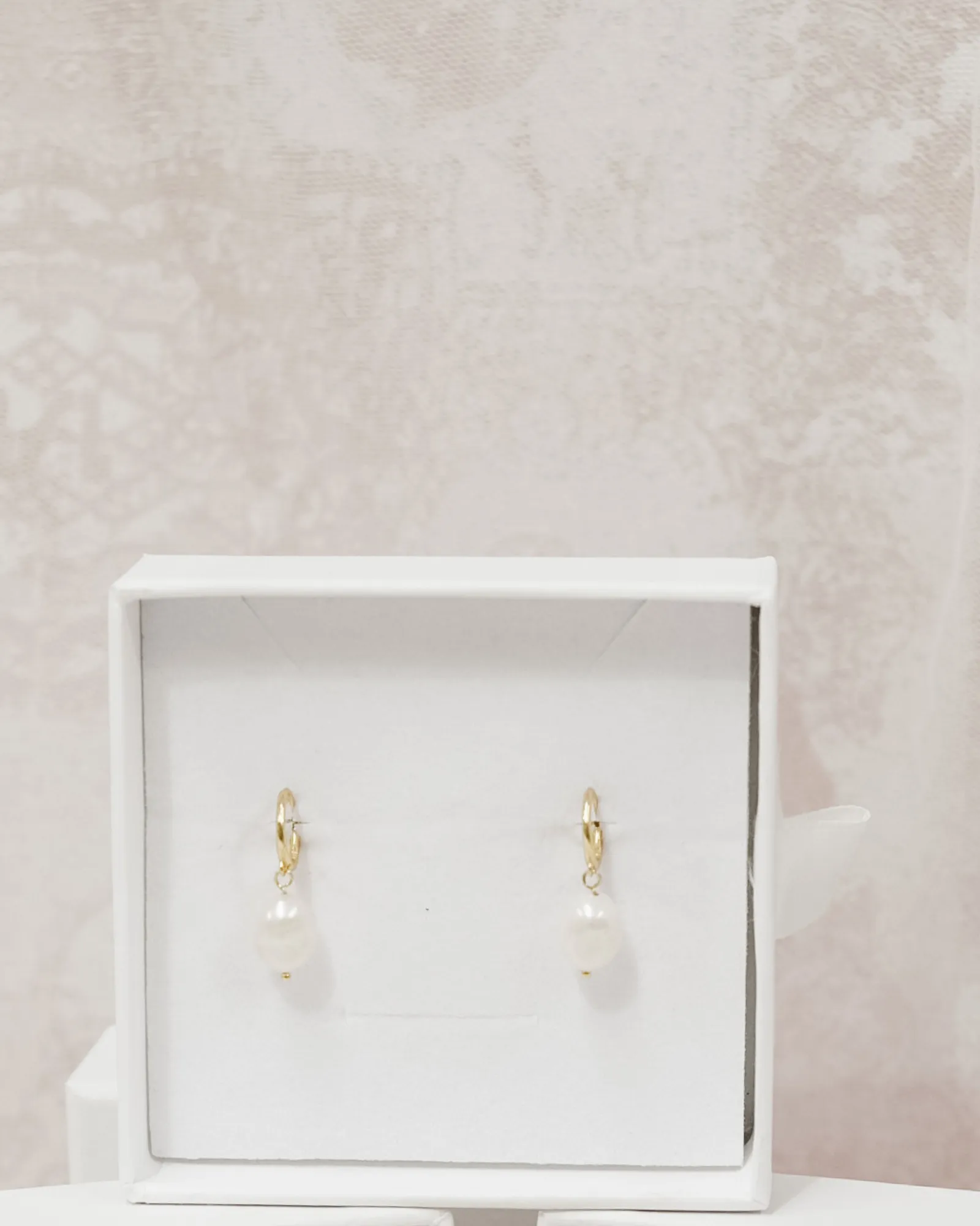 Gold Charlotte Baroque Pearl Earrings