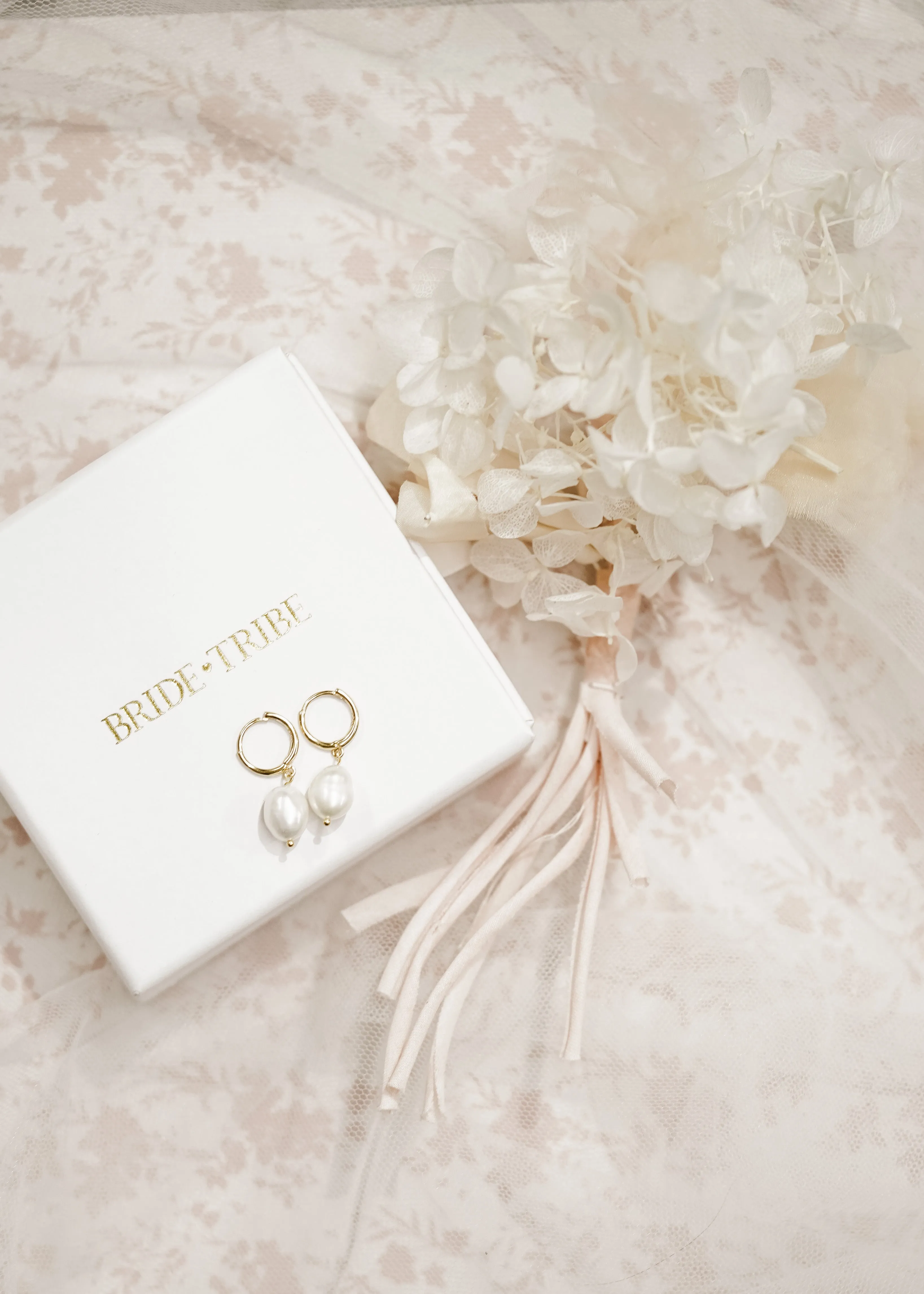Gold Charlotte Baroque Pearl Earrings