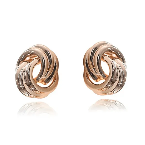 Gold Knot Clip-On Earrings