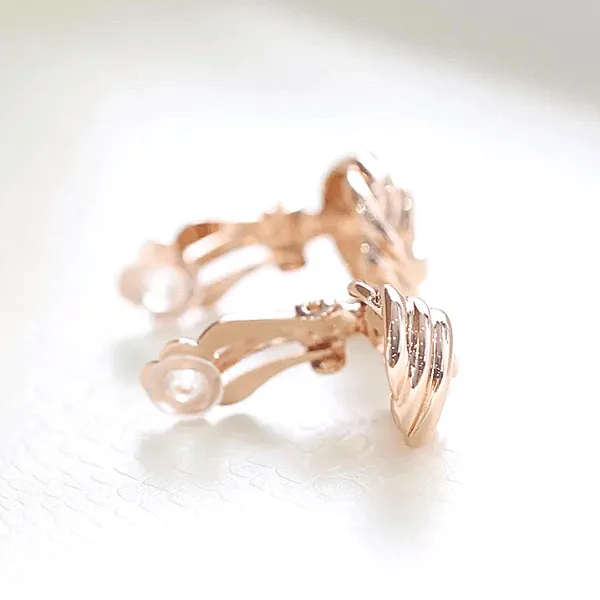 Gold Knot Clip-On Earrings