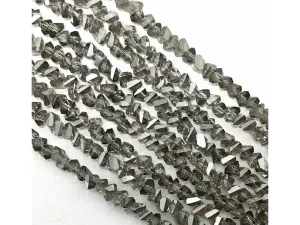 Graphite Gray Uncut Designer Glass Crystal Beads