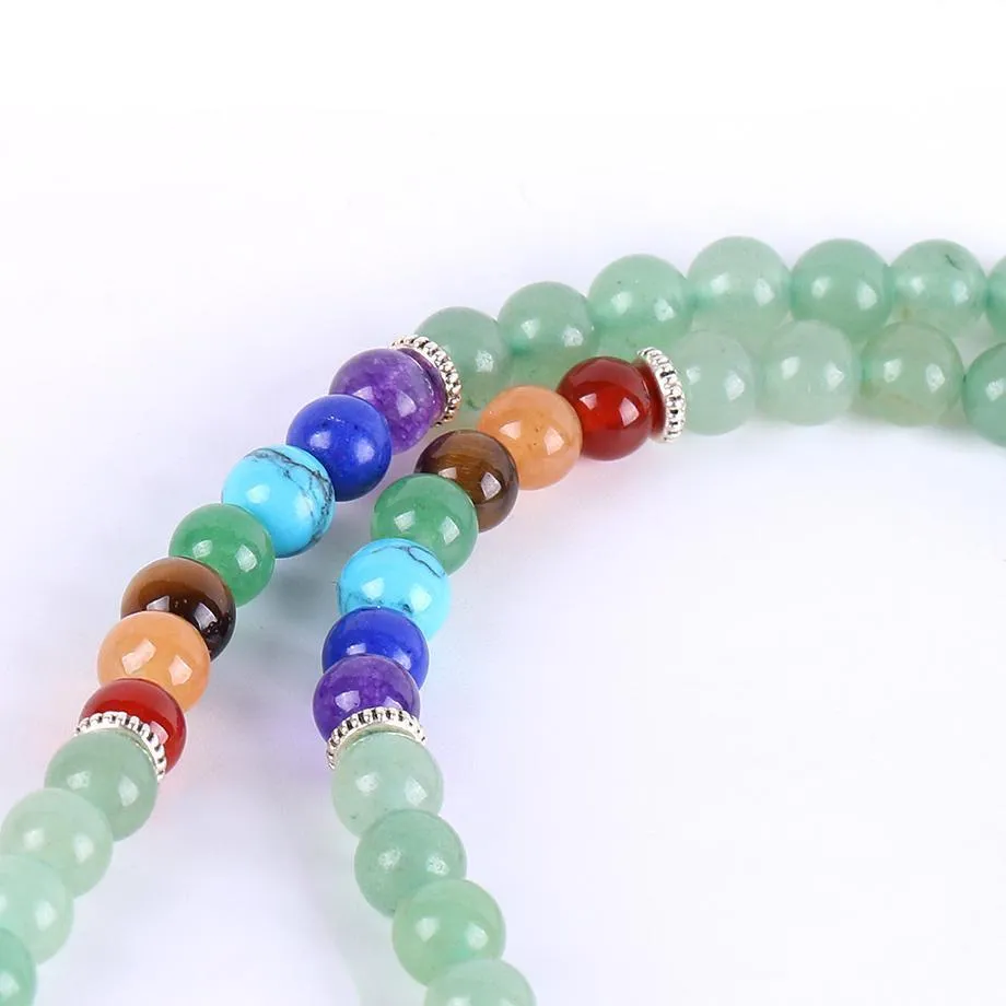 Green Aventurine Tree of Life &amp Chakra Tasbeeh