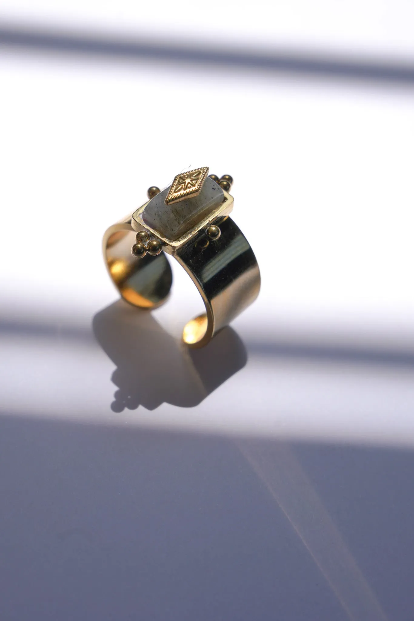 Grey Stone Ring