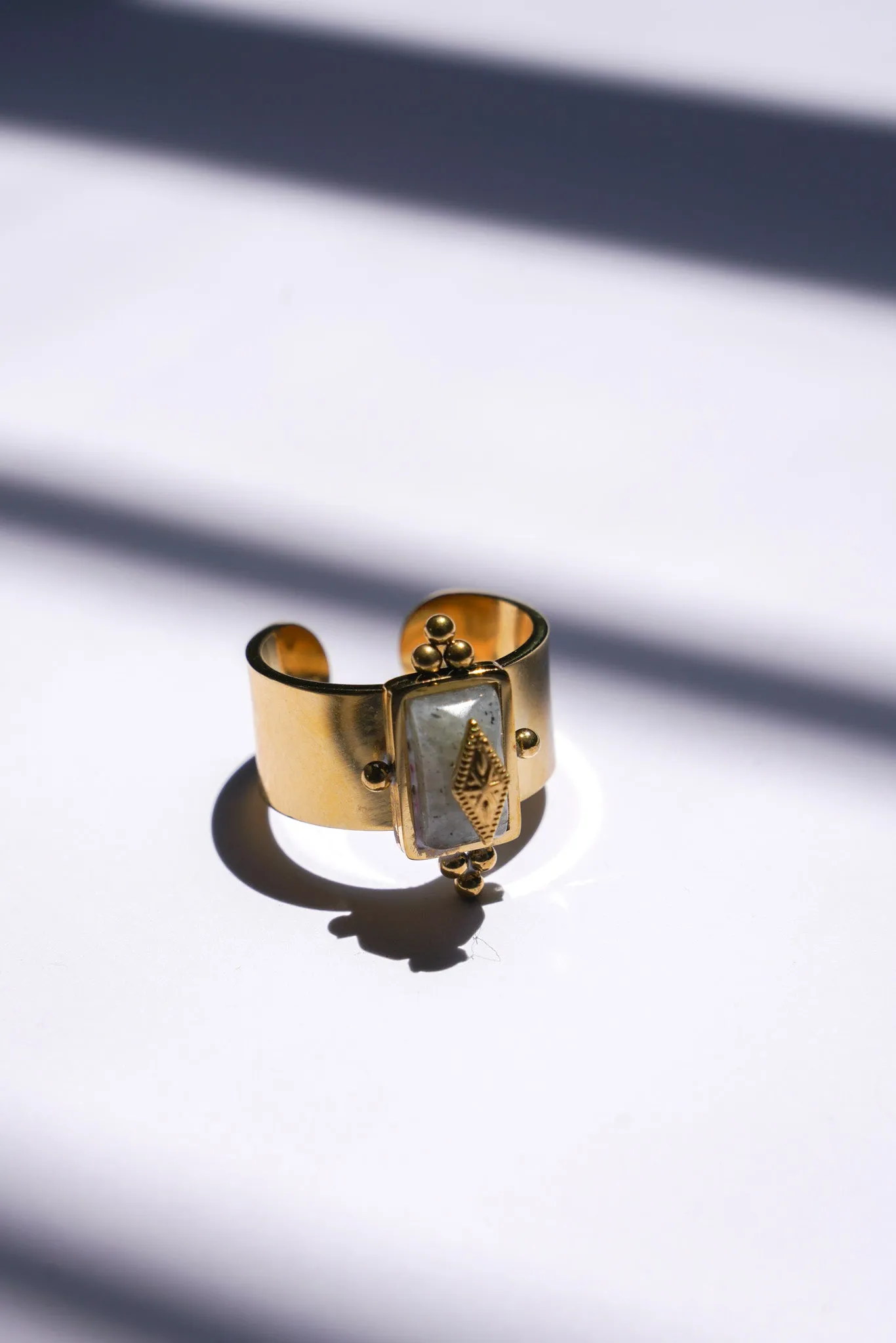 Grey Stone Ring