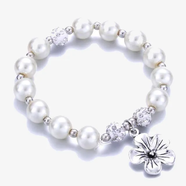 Heart Pearl Bracelets Bangles For Women