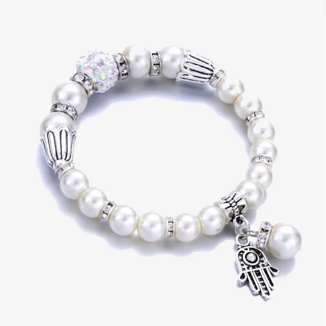 Heart Pearl Bracelets Bangles For Women