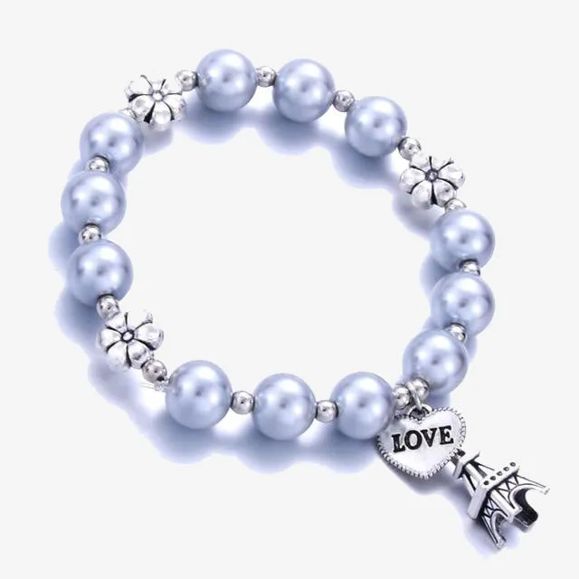 Heart Pearl Bracelets Bangles For Women