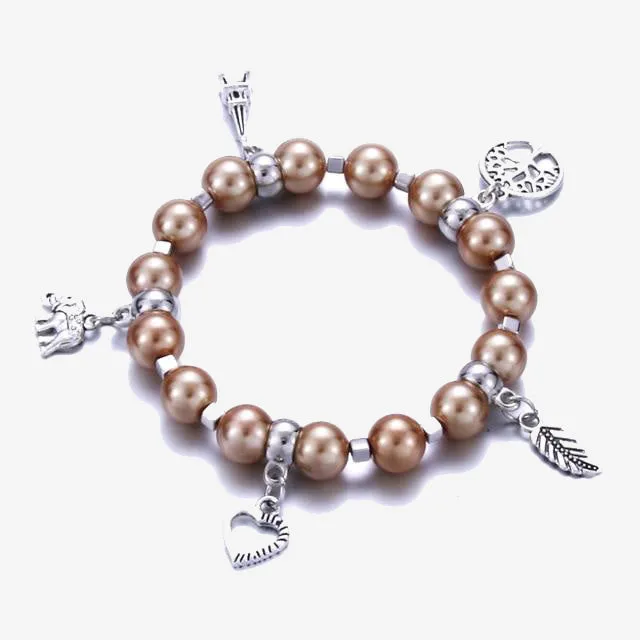 Heart Pearl Bracelets Bangles For Women