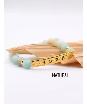Hope Stone Stretch Bracelet - Natural