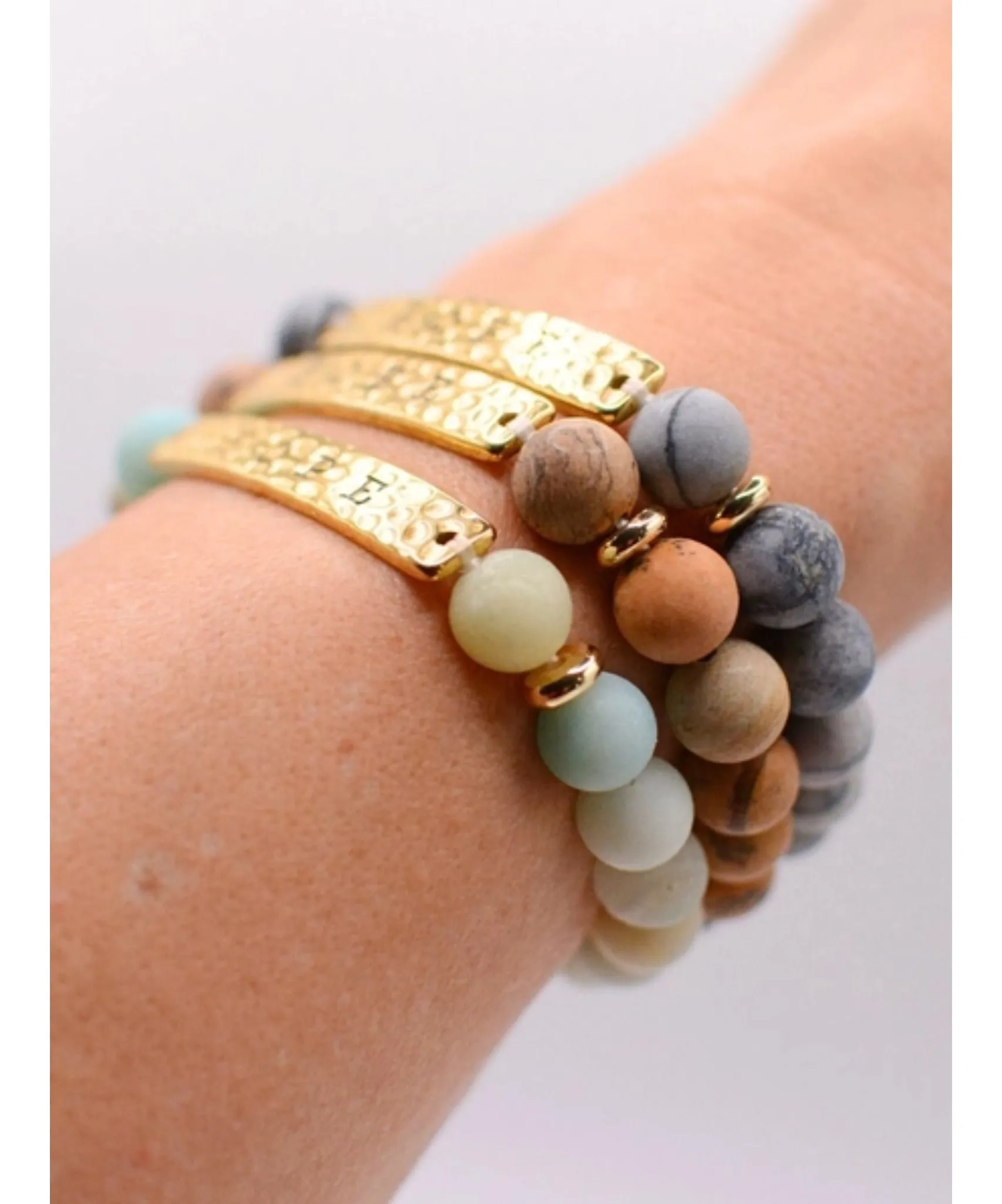 Hope Stone Stretch Bracelet - Natural