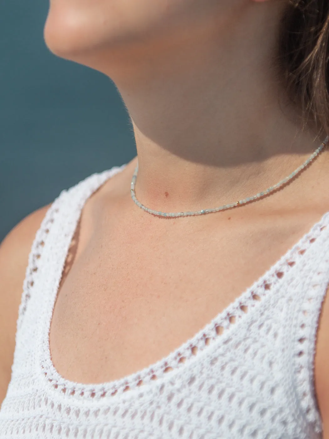 Ines Necklace - Pale Blue