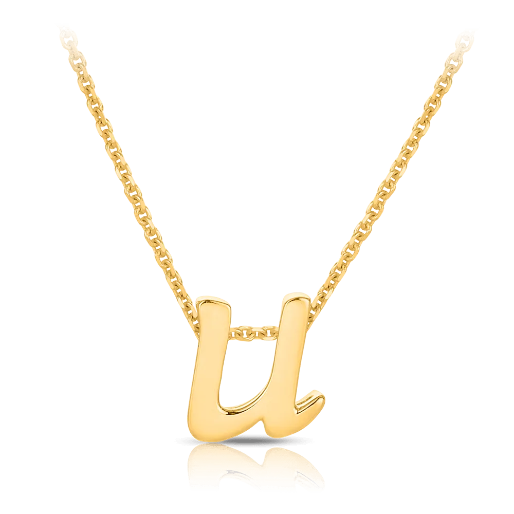 Initial Necklace in 9ct Yellow Gold