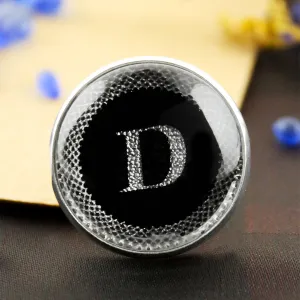 Kavove Alphabet 'D' Black Colour Lapel Pin