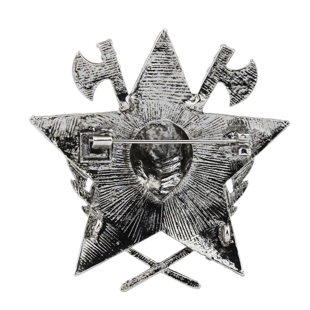 Kavove Lion's Valor Silver Colour Lapel Pin