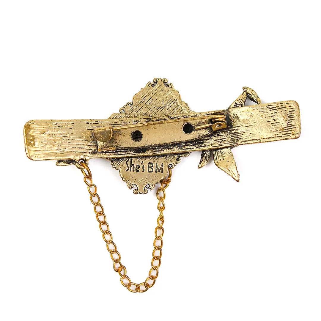 Kavove Regal Raptors Golden Colour Brooch