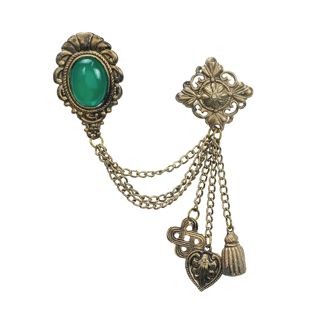Kavove The Emerald Green Colour Brooch