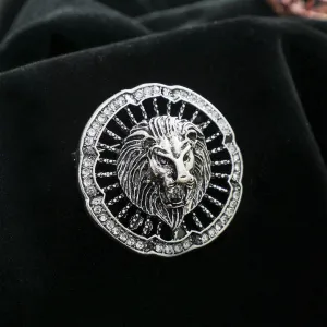 Kavove The Regal Roar Silver Colour Brooch