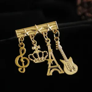Kavove The Royal Rythms Golden Colour Brooch