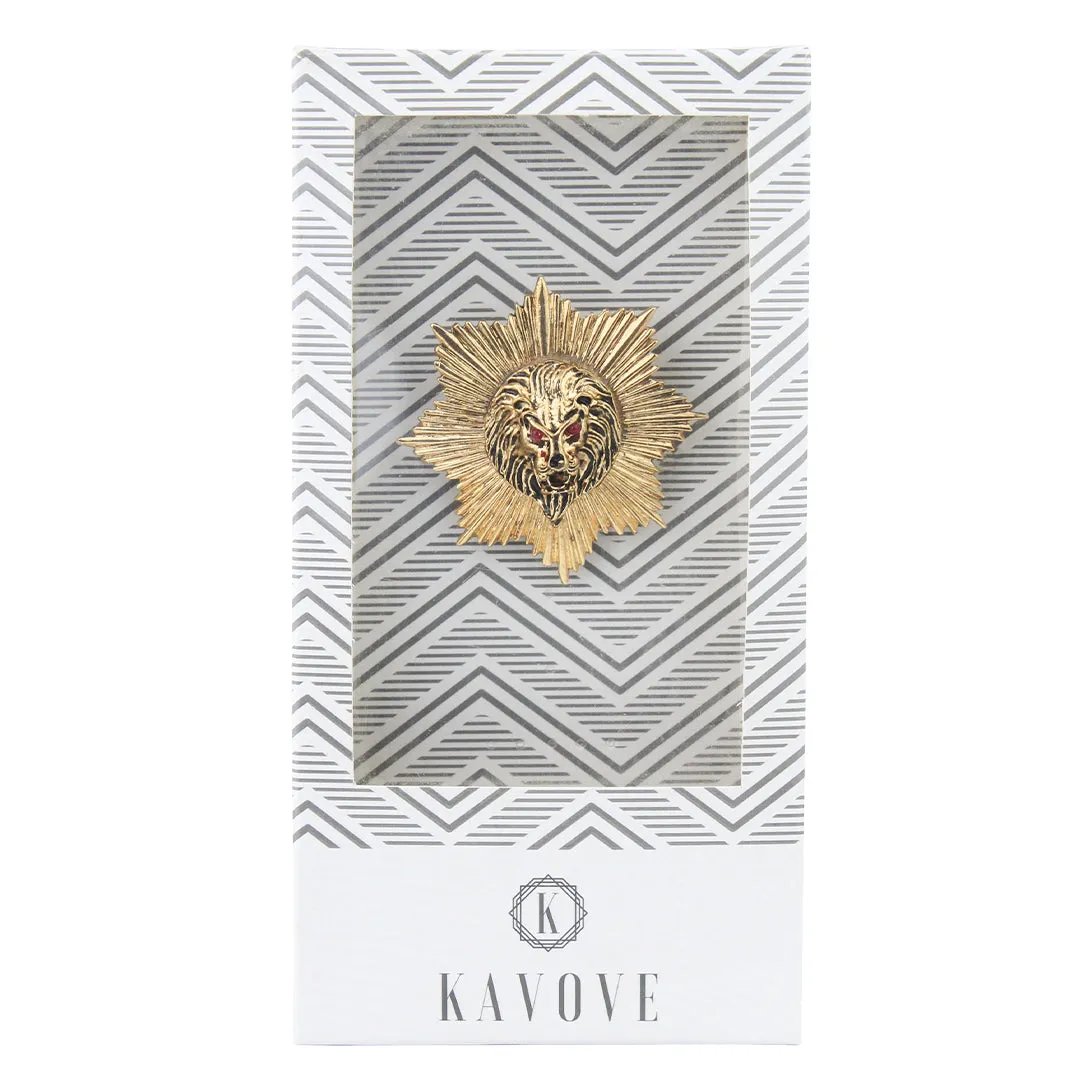 Kavove Vigilant King Golden Colour Lapel Pin