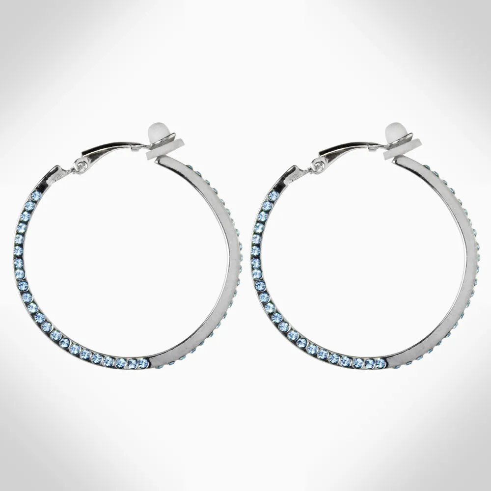 KIARA - EJ2477 - AQUA HOOP EARRINGS