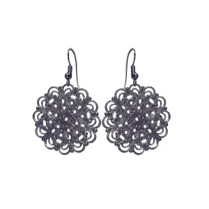 Lacey Black Earrings