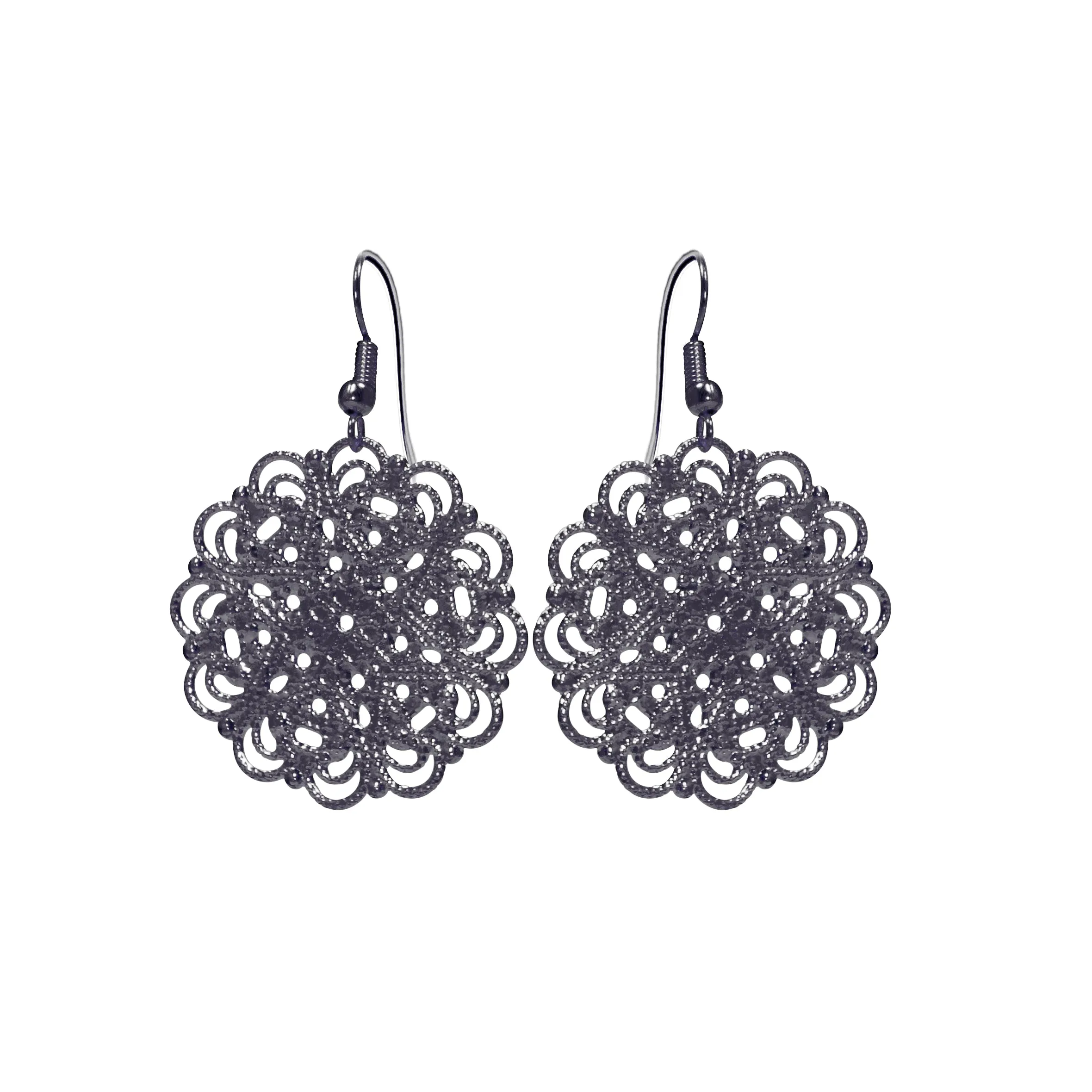 Lacey Black Earrings