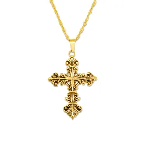 Lament Cross Necklace Gold