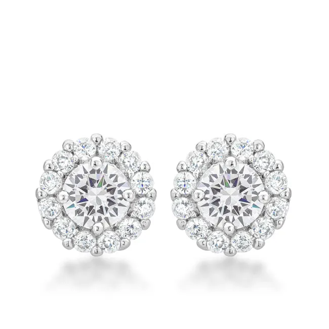 LOVCIA Elegant Bella Bridal Clear Earrings