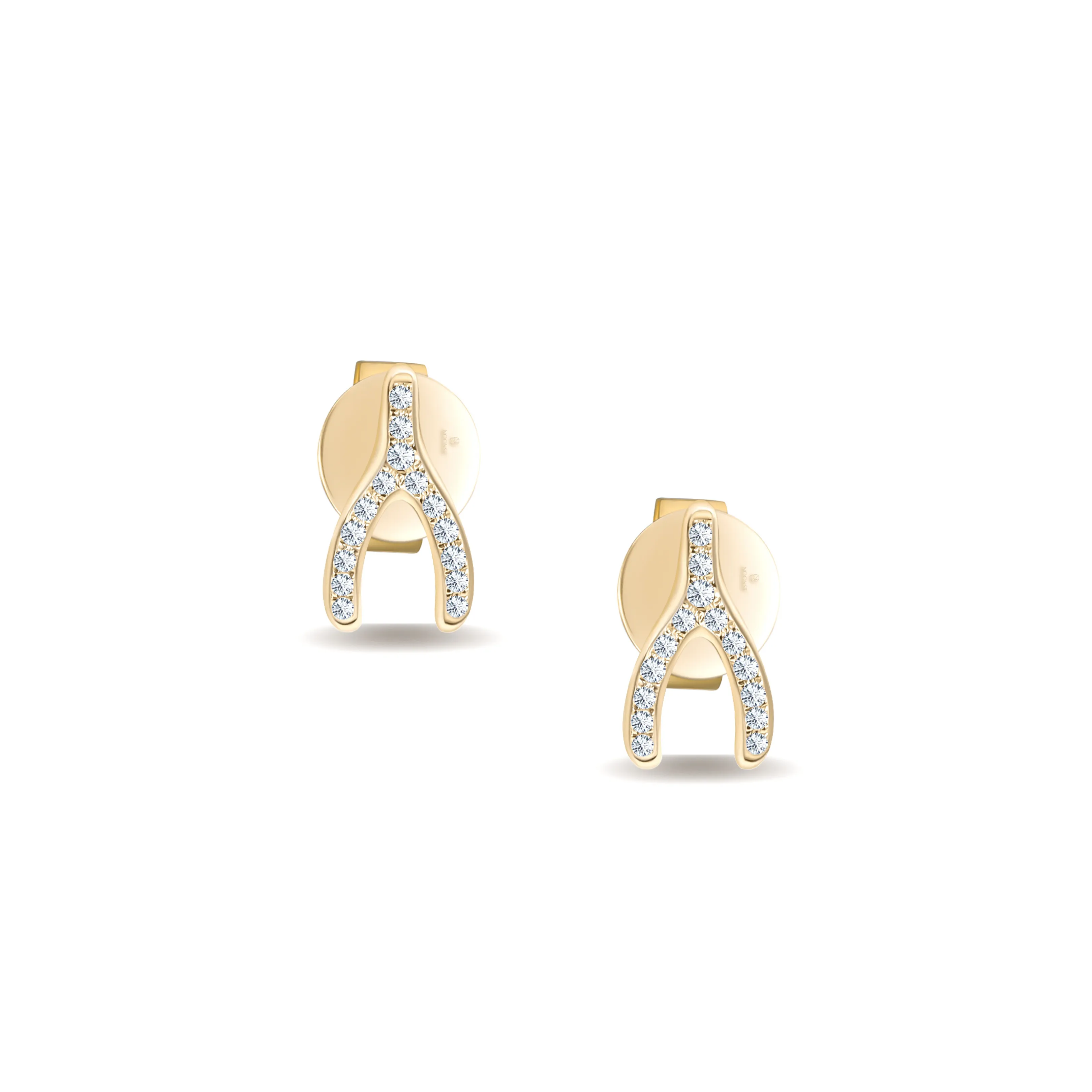 LUCKY WISHBONE DIAMOND EARRINGS