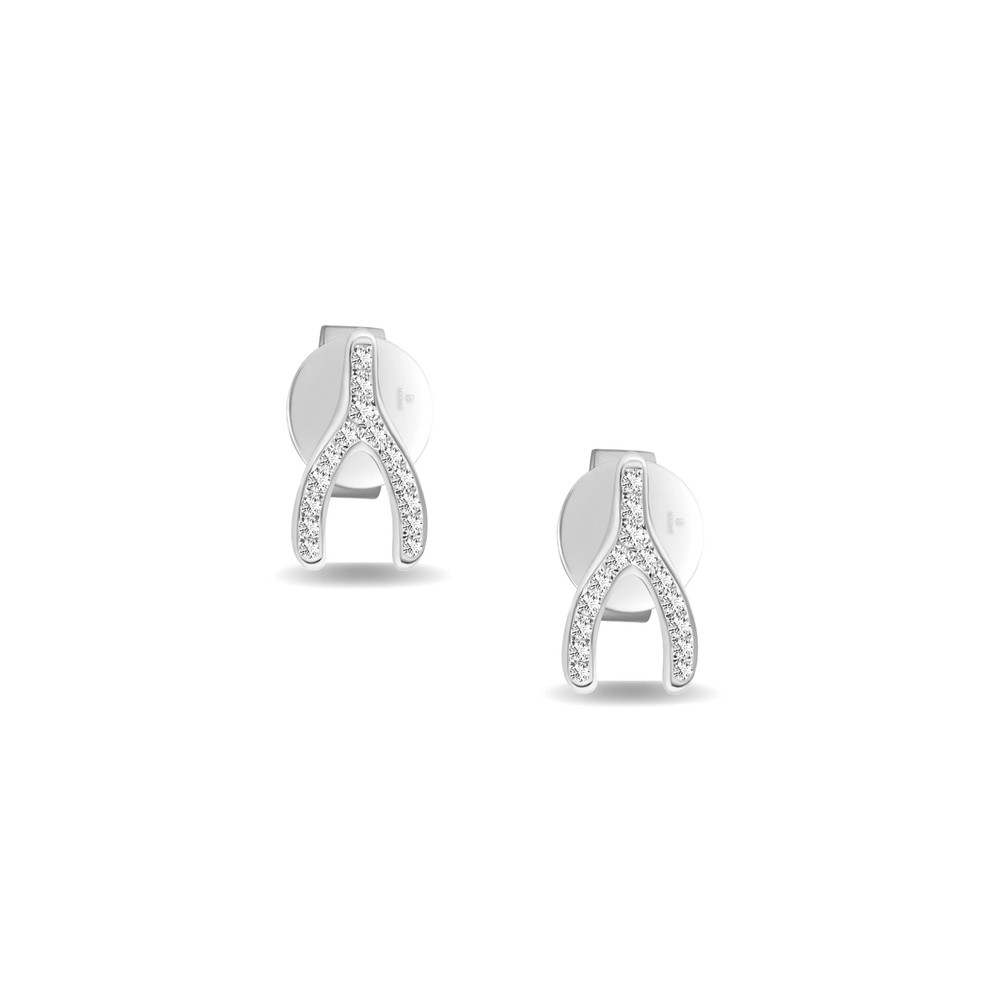 LUCKY WISHBONE DIAMOND EARRINGS