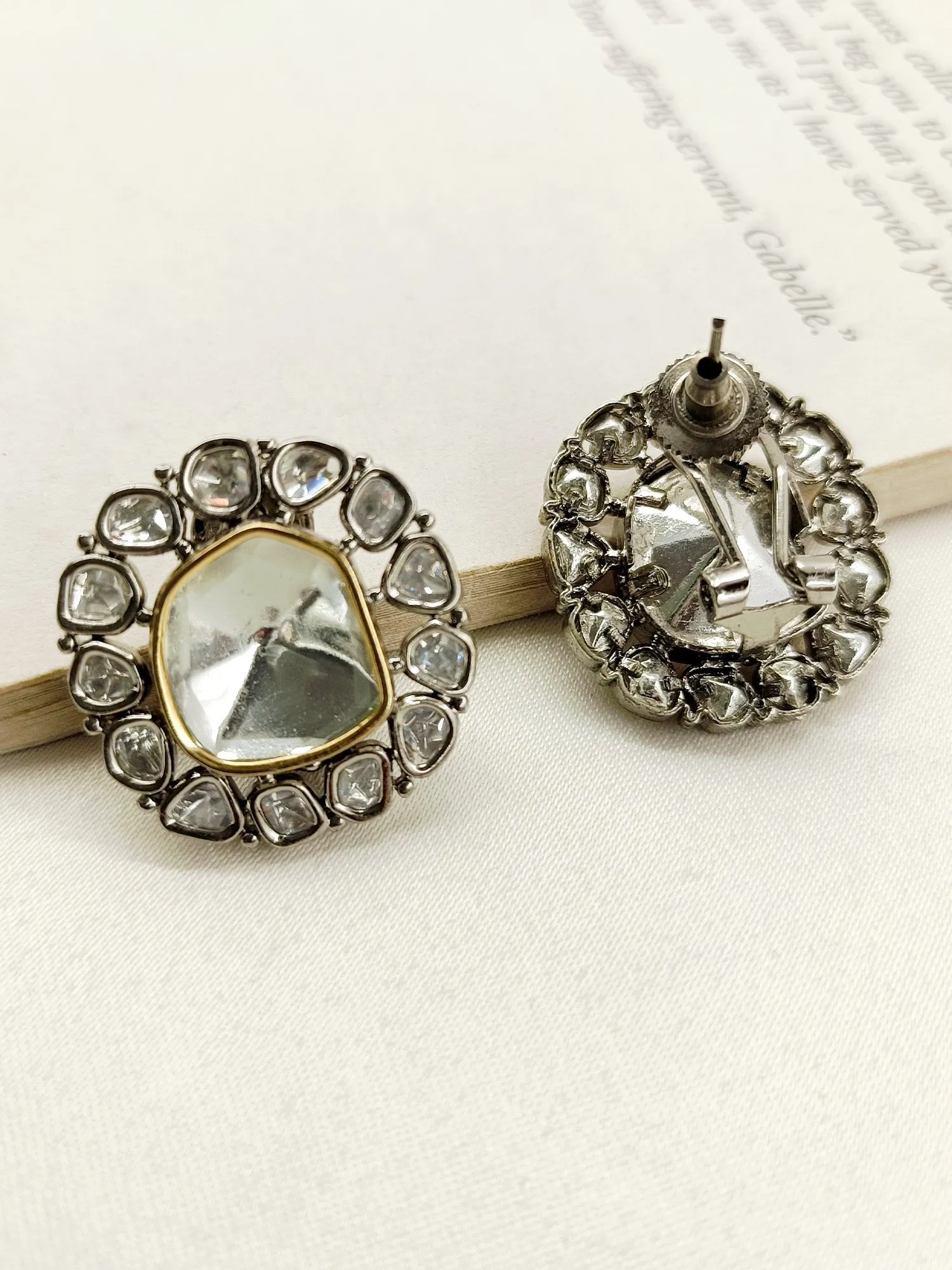 Maithily Diamond Work Rhodium Plated Victorian Tops