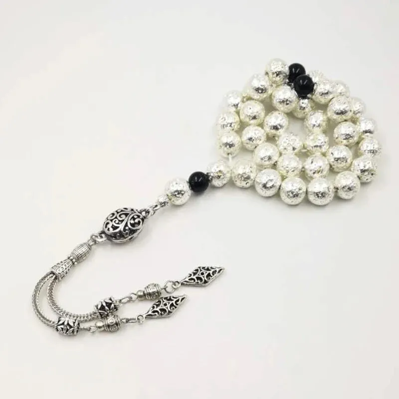 Man's Tasbih Natural lava stone plating New style misbaha natural stone rosary