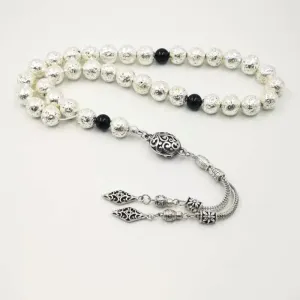 Man's Tasbih Natural lava stone plating New style misbaha natural stone rosary