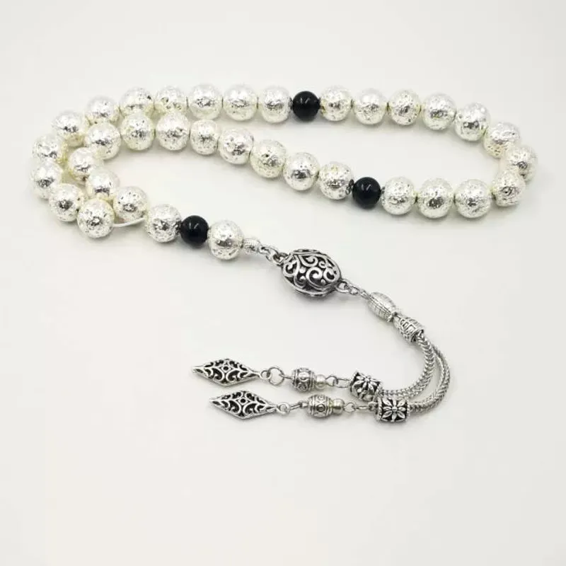 Man's Tasbih Natural lava stone plating New style misbaha natural stone rosary