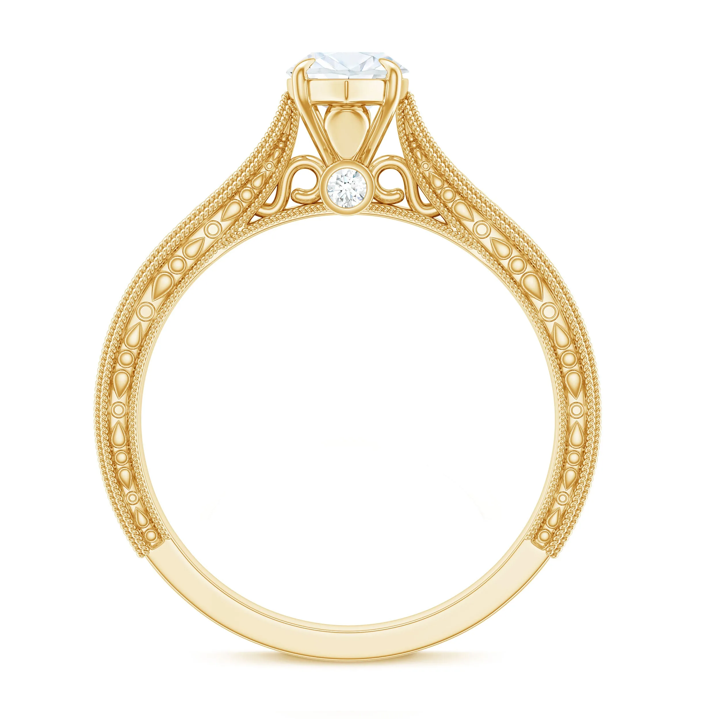 Marquise Cut Moissanite Solitaire Engagement Ring