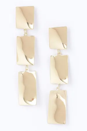 Metal Elegant Dangle Square Earring