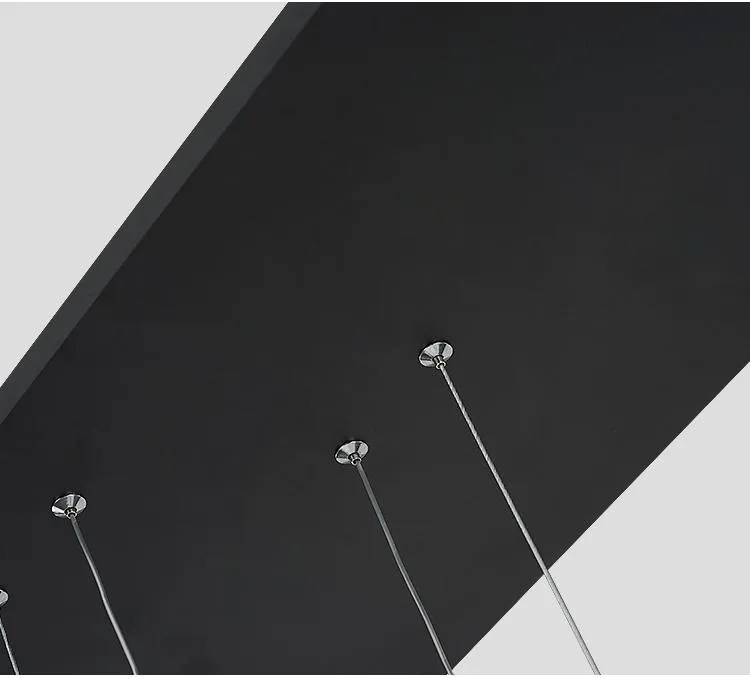 Modern Chandelier LED Light Linear Suspension 6 Ring