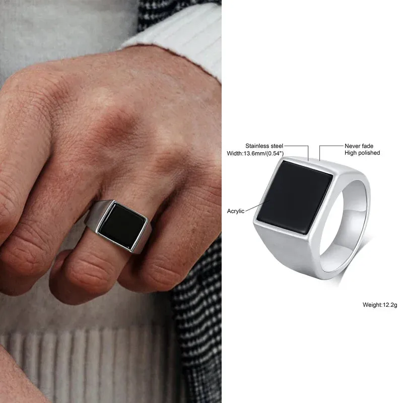 Modern Gents Ring, Nobility Dignified Signet Ring for Men