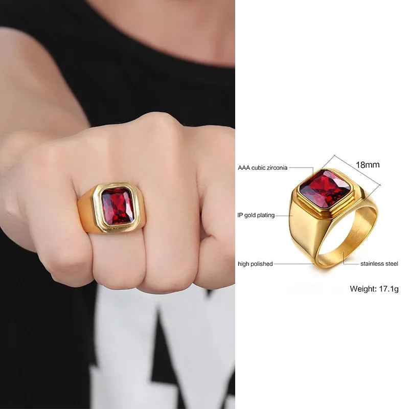 Modern Gents Ring, Nobility Dignified Signet Ring for Men