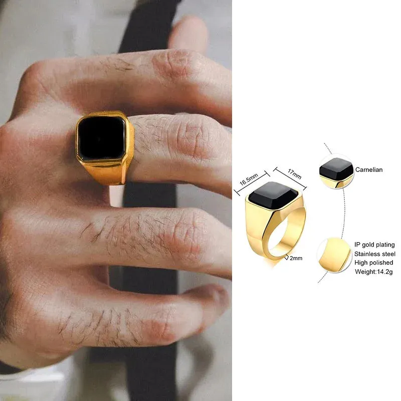 Modern Gents Ring, Nobility Dignified Signet Ring for Men