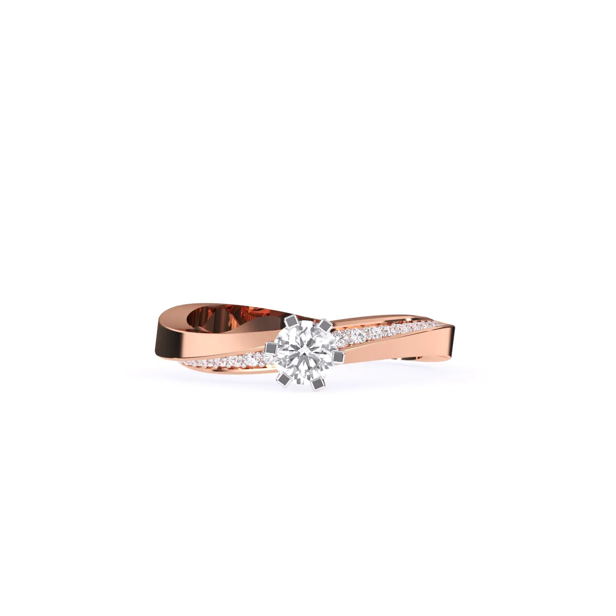 Modern Round Diamond solitaire Ring