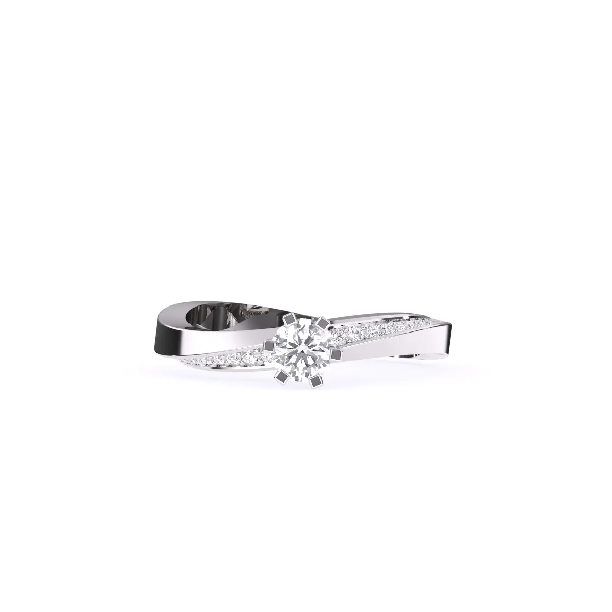 Modern Round Diamond solitaire Ring