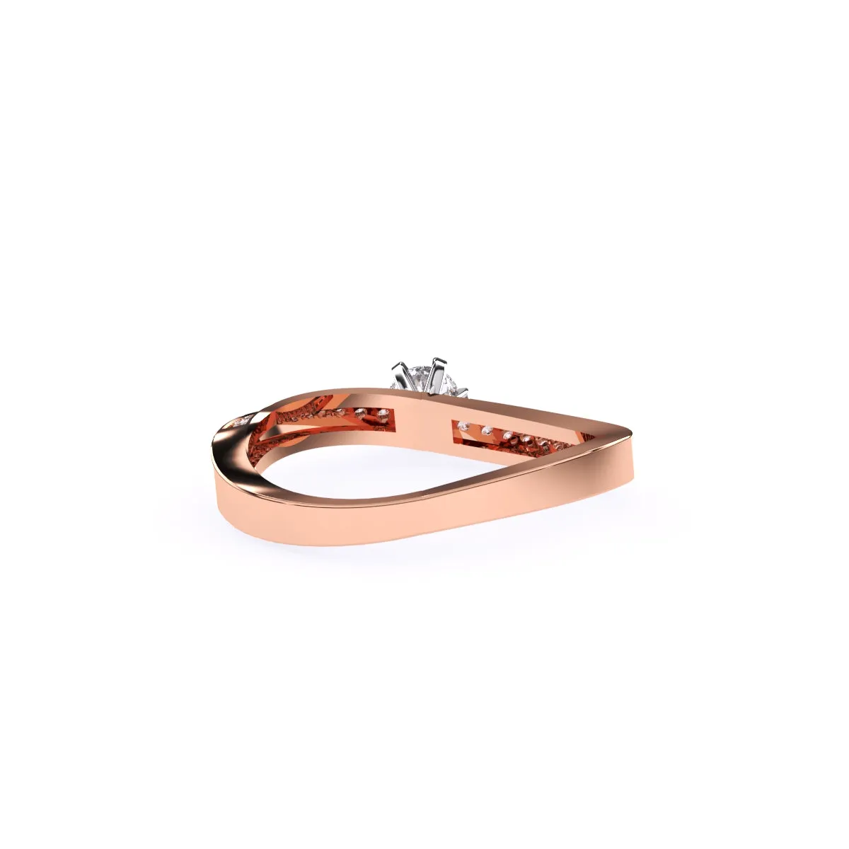 Modern Round Diamond solitaire Ring